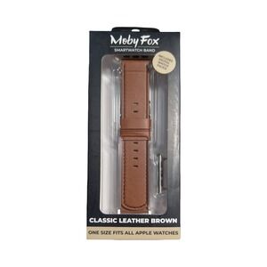 Aa9-O MobyFox Classic Leather Band Genuine Universal Fit Brown - Open Box